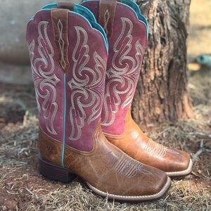 Ariat Women's Western Boots - Brown and Purple